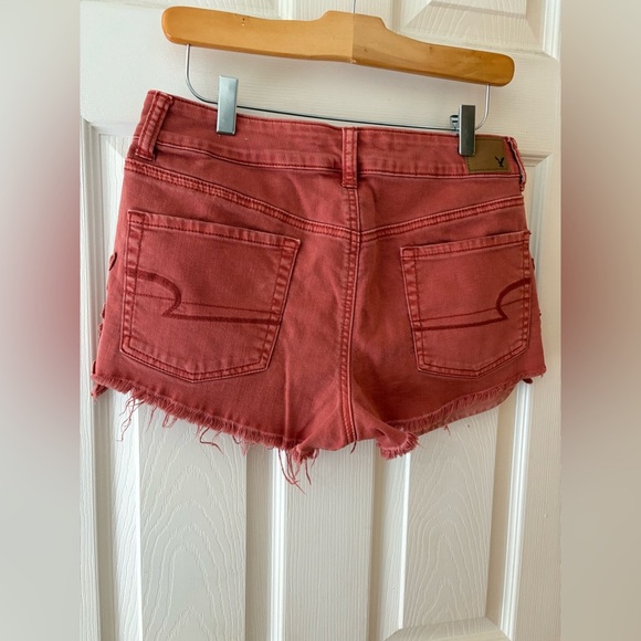 American Eagle stretch high rise festival shorts lace embroidered size 10 - Picture 3 of 9